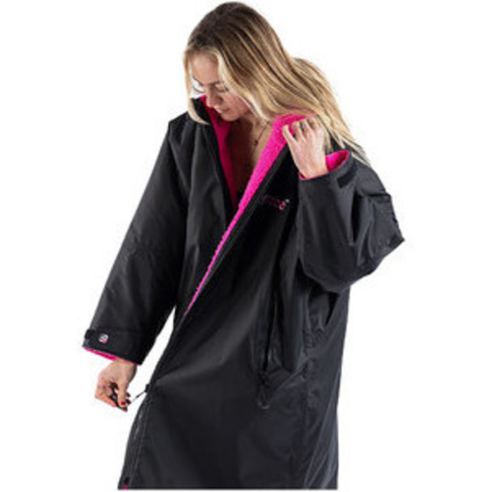2023 Dryrobe Advance Long Sleeve Change Robe V3 DR104V3 - Black / Pink